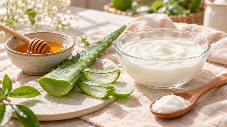 Mật ong, nha đam và sữa chua — nguyên liệu mẹo dân gian chăm sóc da